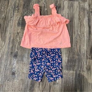4/20 Carter’s 2-piece set summer flutter floral 18M